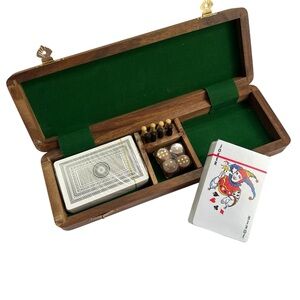 Vintage Card Set in Wooden Box